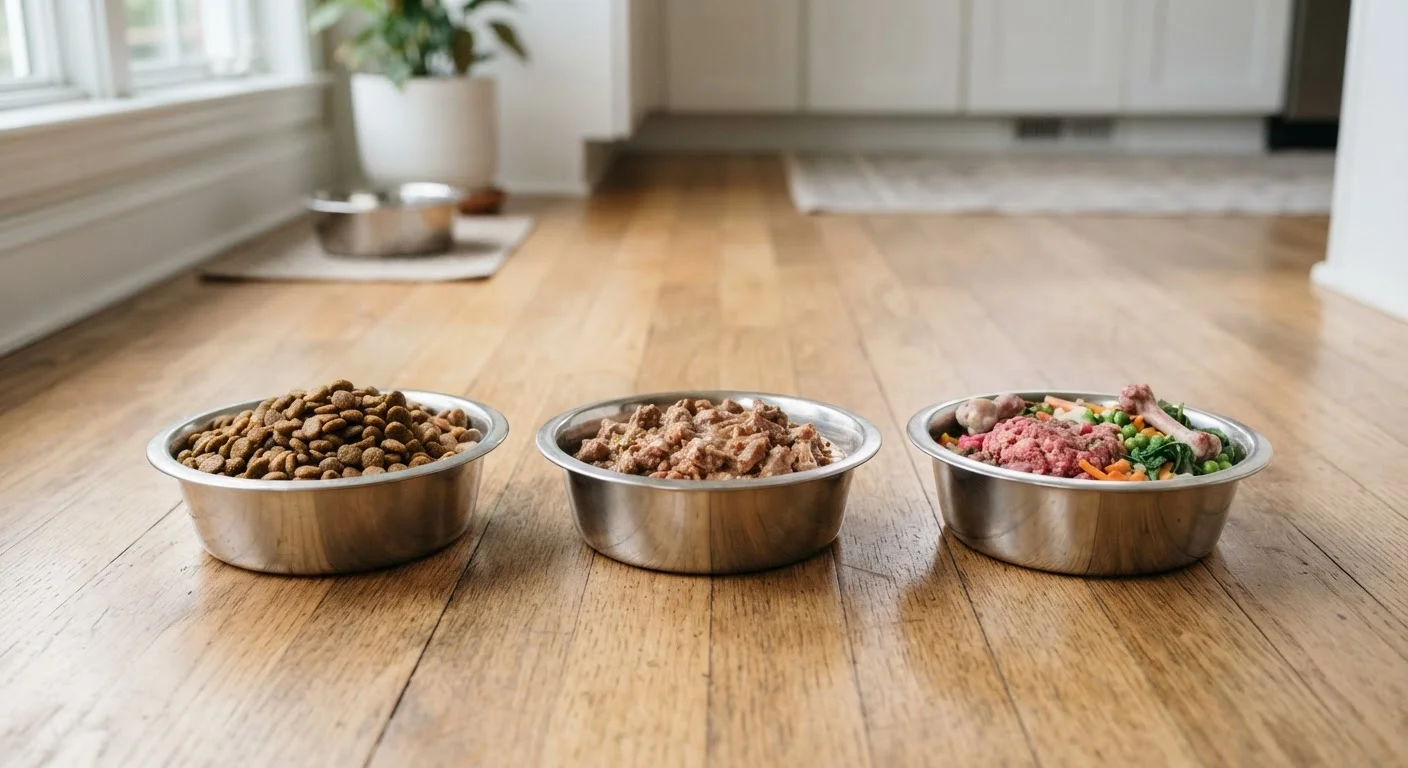 Dry Food, Wet Food, and Raw Diets: How Dog Feeding Approaches Actually Differ